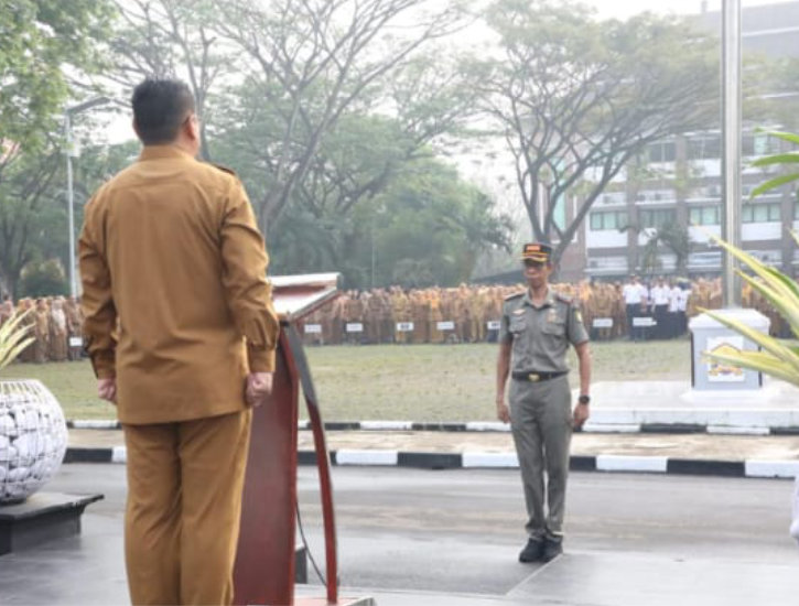 Satpol PP Kota Serang Ditunjuk sebagai Petugas Apel di Lingkungan Pemerintah Kota Serang