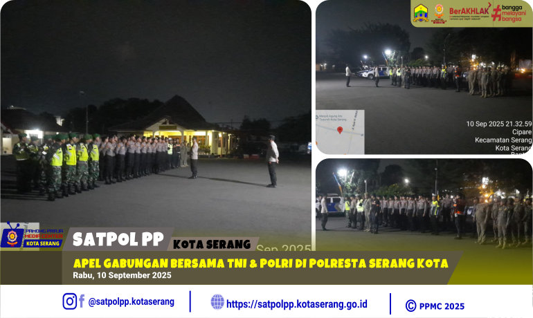 Apel Gabungan Bersama TNI & Polri di Polresta Serang Kota