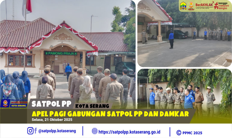 Apel Pagi Gabungan Satpol PP dan Damkar