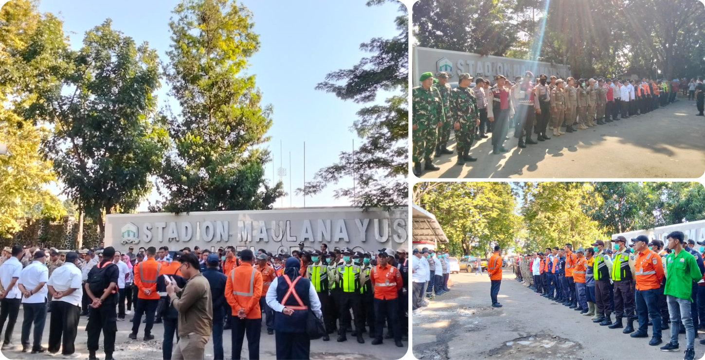 Apel persiapan penertiban PKL Area Stadion Maulana Yusuf