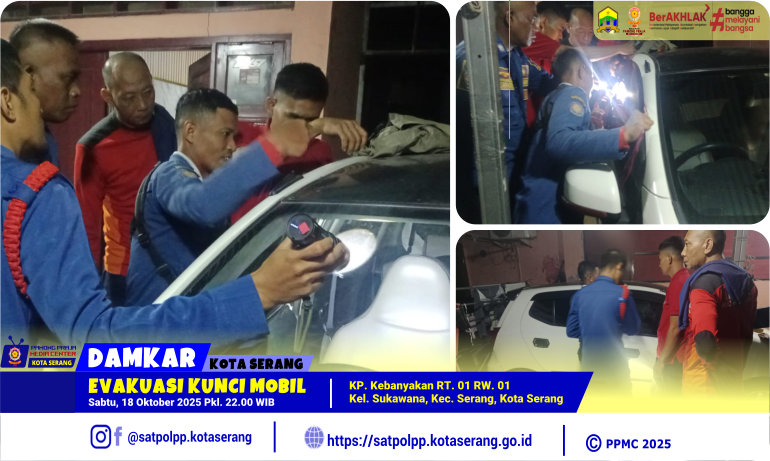 Evakuasi Kunci Tertinggal dalam Mobil di Sukawana Kecamatan Serang