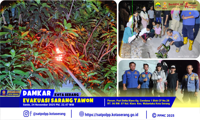 Evakuasi Sarang Tawon di Perum. Puri Delta Kiara Gg. Cendana 1 Blok CF Walantaka