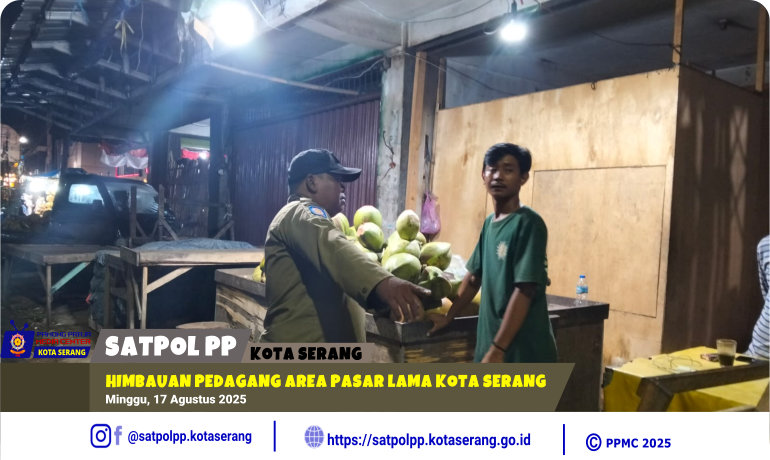 Himbauan Pedagang Area Pasar Lama Kota Serang