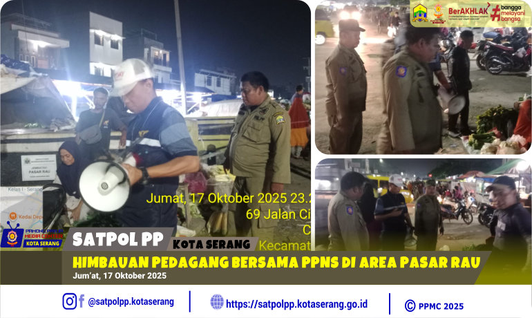 Himbauan Pedagang Bersama PPNS di Area Pasar Rau