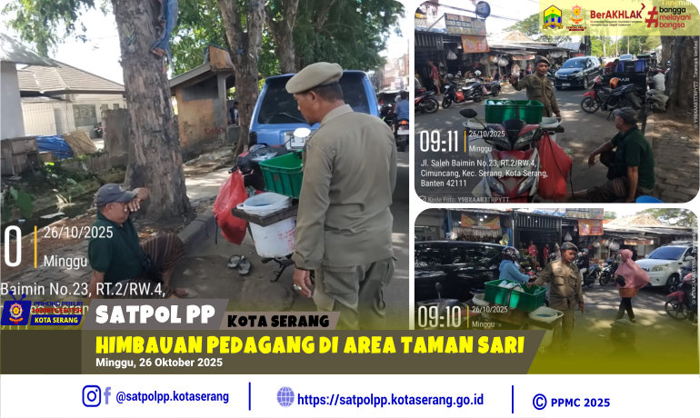 Himbauan Pedagang di Area Taman Sari