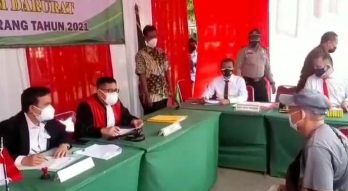 Sidang Tipiring Bagi Pelanggar PPKM Darurat di Kota Serang