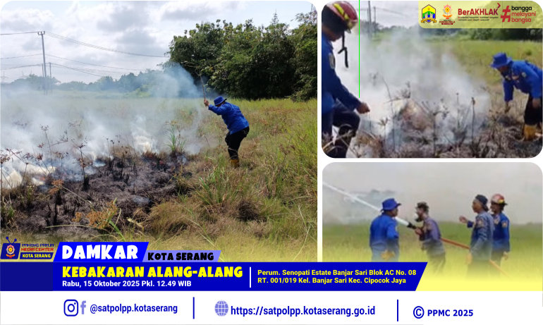 Kebakaran Alang-alang di Perum. Senopati Estate Banjar Sari Cipocok Jaya