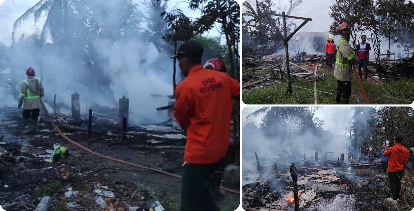 Kebakaran di Tanggul Jaya Kasemen