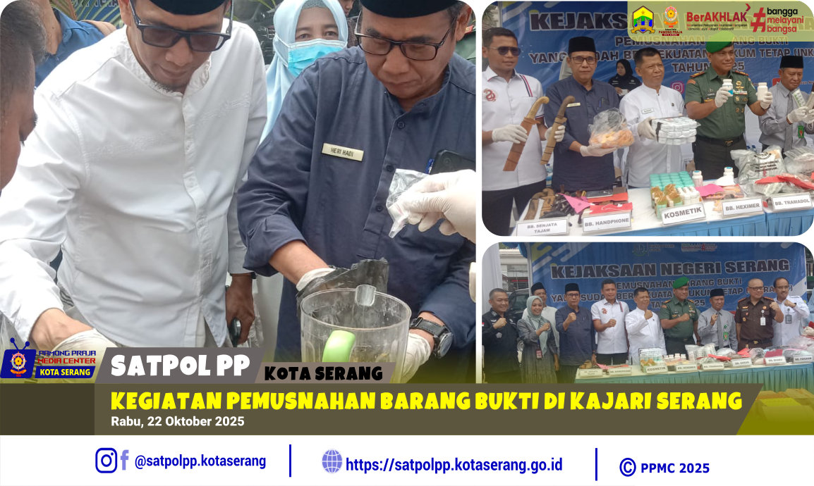 Kegiatan Pemusnahan Barang Bukti di Kajari Serang
