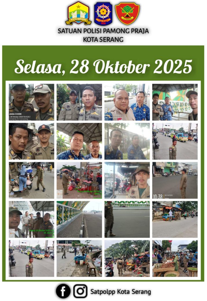 Kegiatan Satpol PP pada Selasa, 28 Oktober 2025