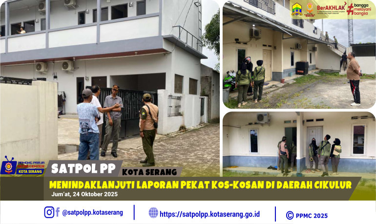 Menindaklanjuti Laporan Pekat Kos-kosan di Daerah Cikulur