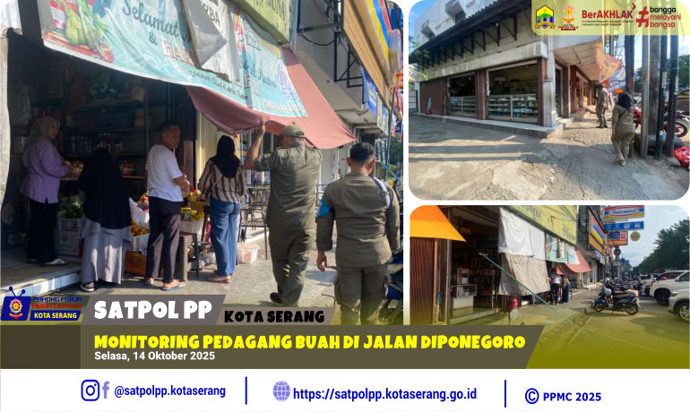 Monitoring Pedagang Buah di Jalan Diponegoro