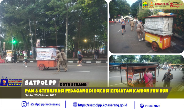 PAM & Sterilisasi Pedagang di Lokasi Kegiatan Kaibon Fun Run