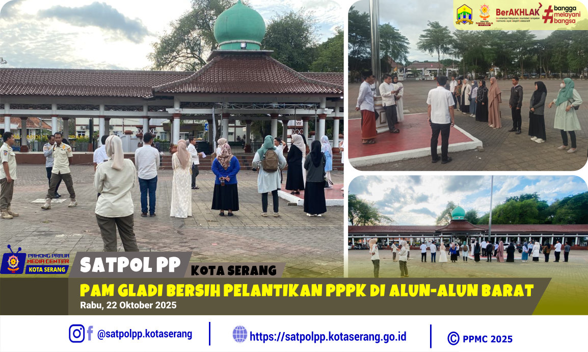 PAM Gladi Bersih Pelantikan PPPK di Alun-alun Barat