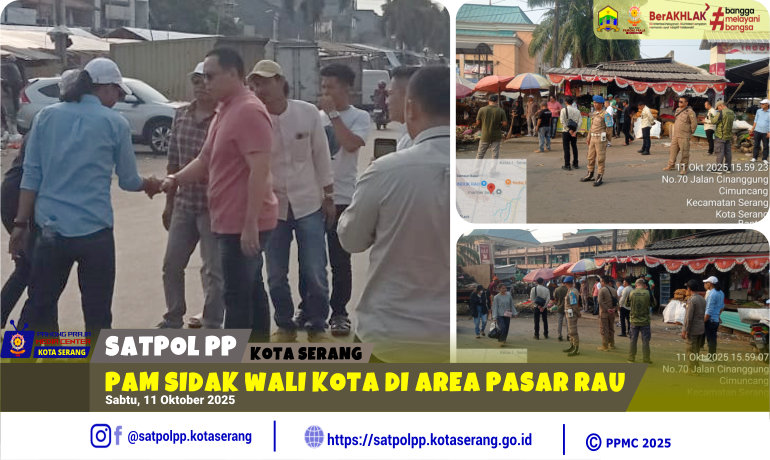 PAM Sidak Wali Kota di Area Pasar Rau