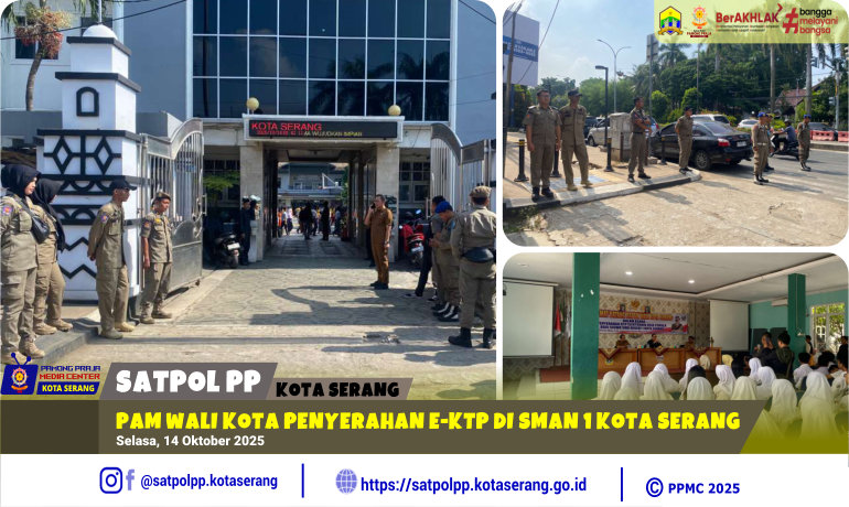 PAM Wali Kota Penyerahan E-KTP di SMAN 1 Kota Serang