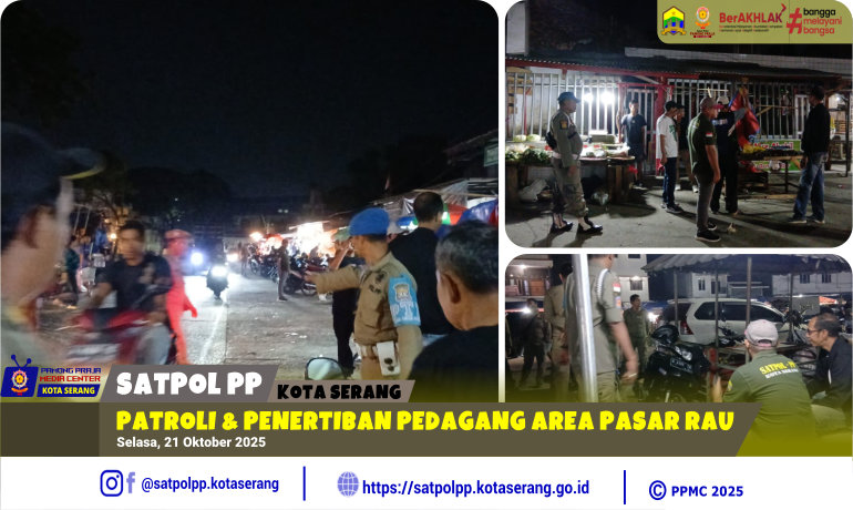 Patroli & Penertiban Pedagang Area Pasar Rau