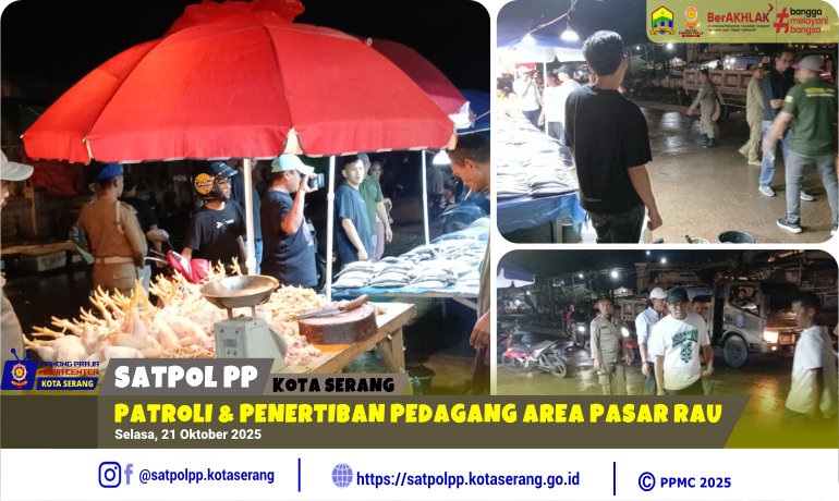 Patroli & Penertiban Pedagang Area Pasar Rau