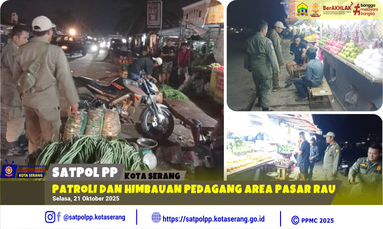 Patroli dan Himbauan Pedagang Area Pasar Rau