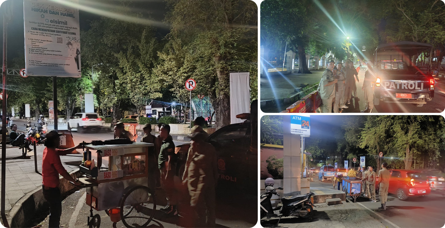 Patroli dan penertiban PKL di sepanjang jalan protokol