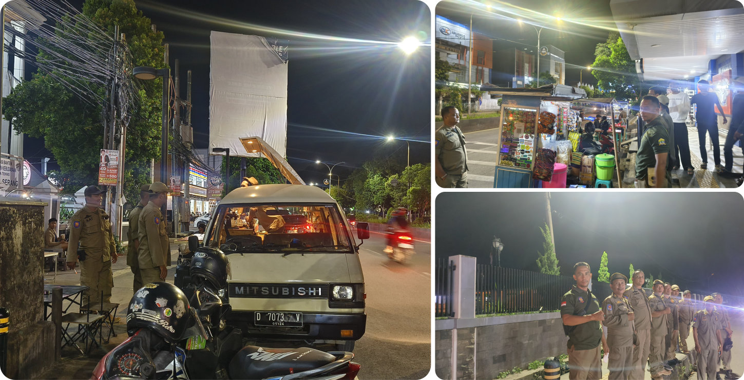 Patroli dan penertiban PKL di sepanjang jalan protokol