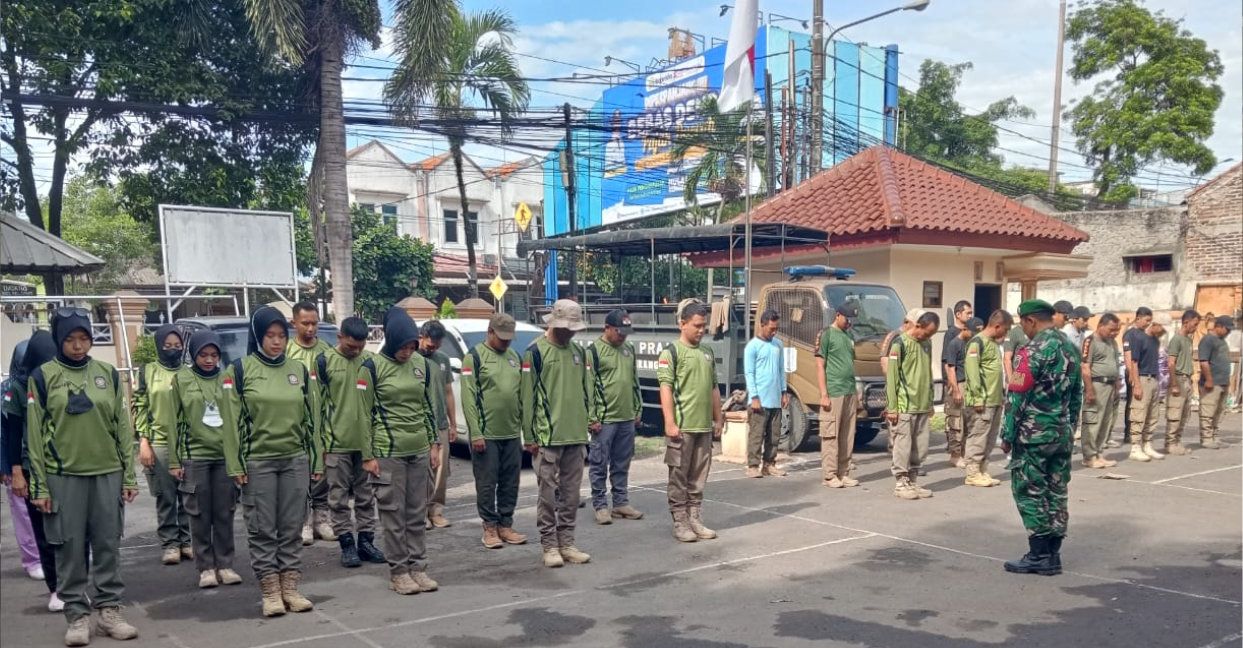 Koramil Serang Kota Melatih Satpol PP Guna Memupuk Semangat Korsa dan Kesiapsiagaan Anggota