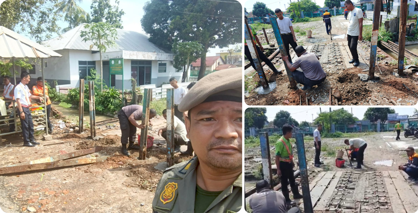 Pemasangan Patok PTKAI di Area Taman Sari