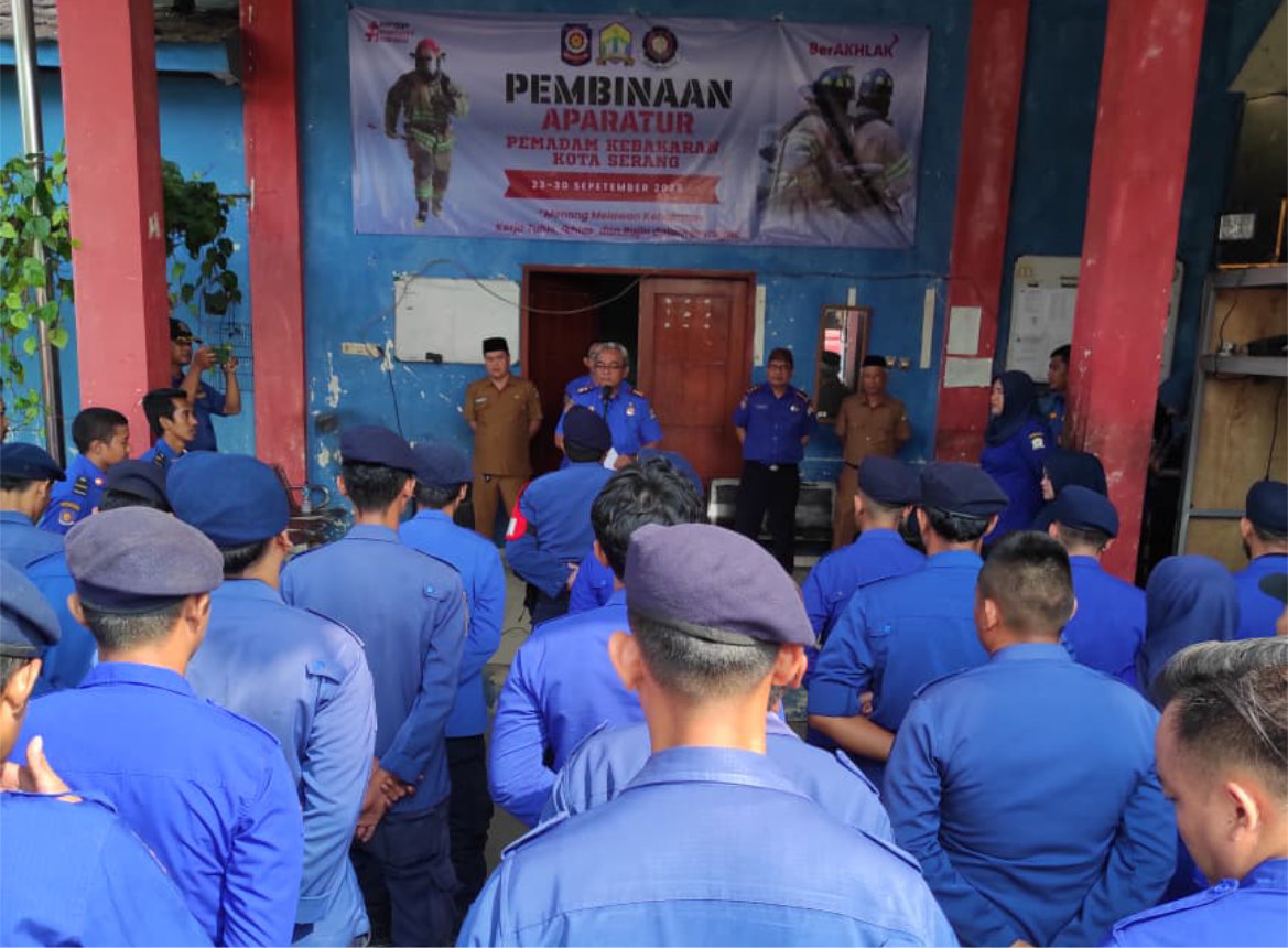 Tim Pemadam Kebakaran Kota Serang Kembali Dilatih dalam Kegiatan Pembinaan Aparatur