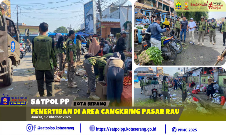 Penertiban di Area Cangkring Pasar Rau