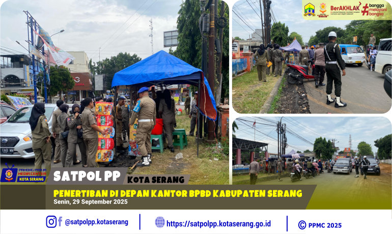 Penertiban di Depan Kantor BPBD Kabupaten Serang