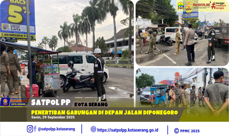 Penertiban Gabungan di Depan Jalan Diponegoro