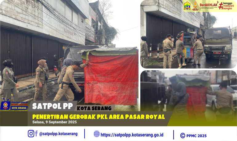 Penertiban Gerobak PKL Area Pasar Royal