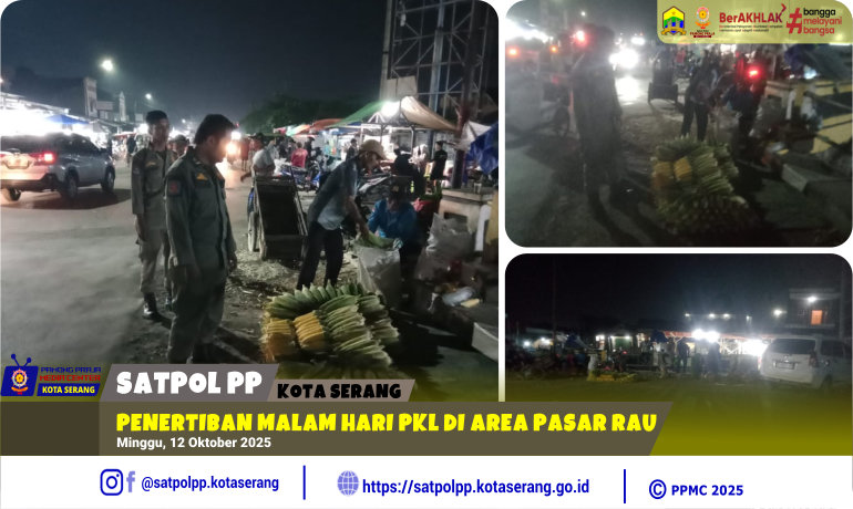 Penertiban Malam Hari PKL di Area Pasar Rau