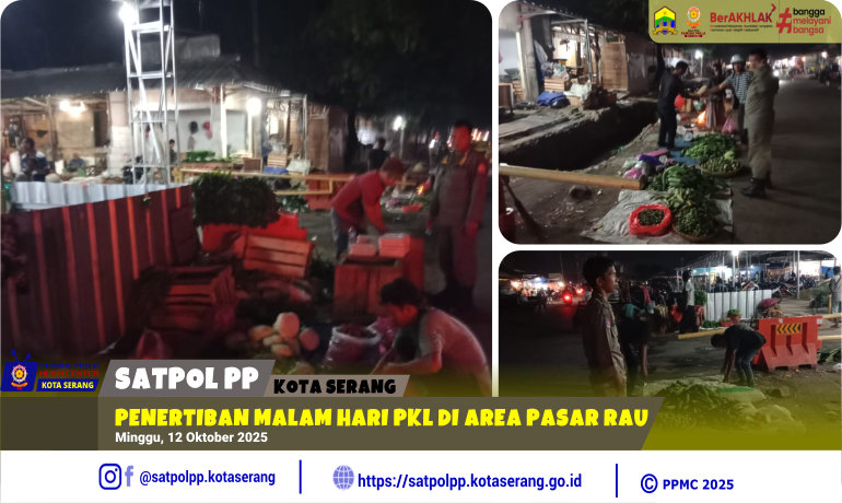 Penertiban Malam Hari PKL di Area Pasar Rau