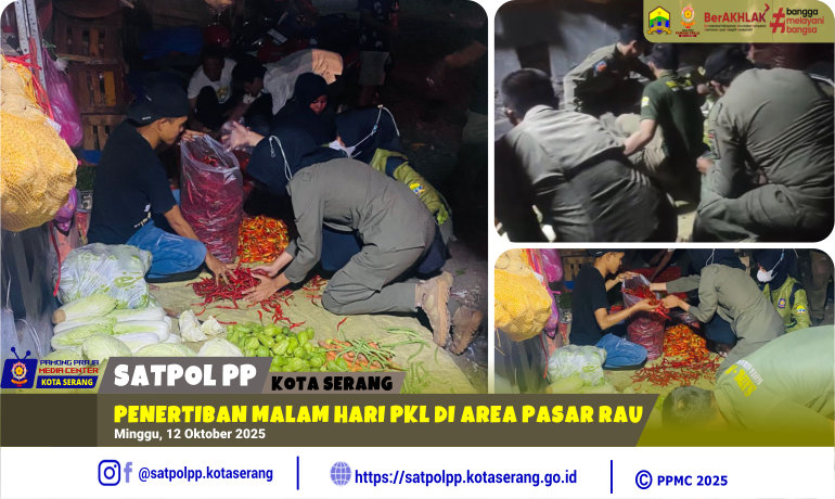Penertiban Malam Hari PKL di Area Pasar Rau