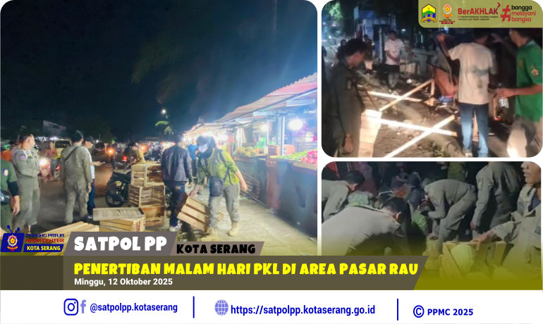 Penertiban Malam Hari PKL di Area Pasar Rau