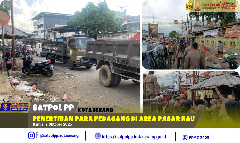 Penertiban Para Pedagang di Area Pasar Rau