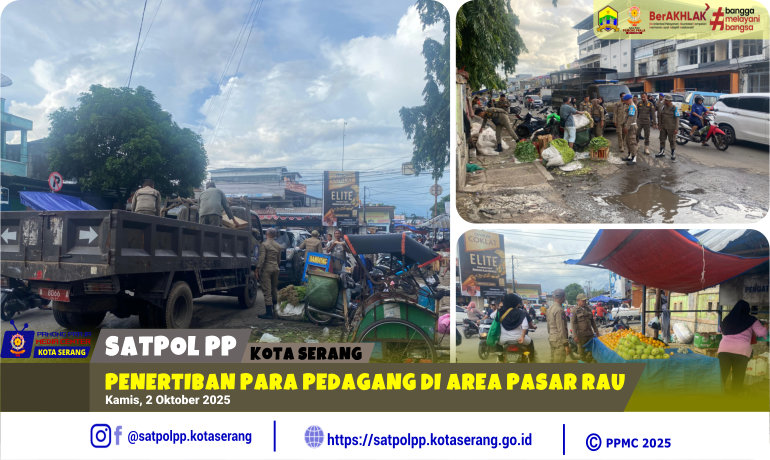 Penertiban Para Pedagang di Area Pasar Rau
