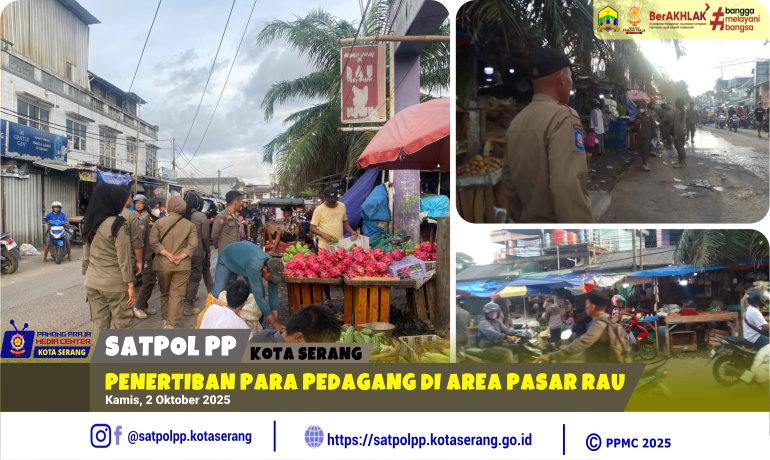 Penertiban Para Pedagang di Area Pasar Rau