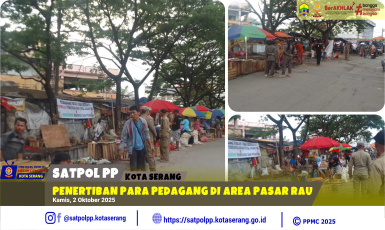 Penertiban Para Pedagang di Area Pasar Rau