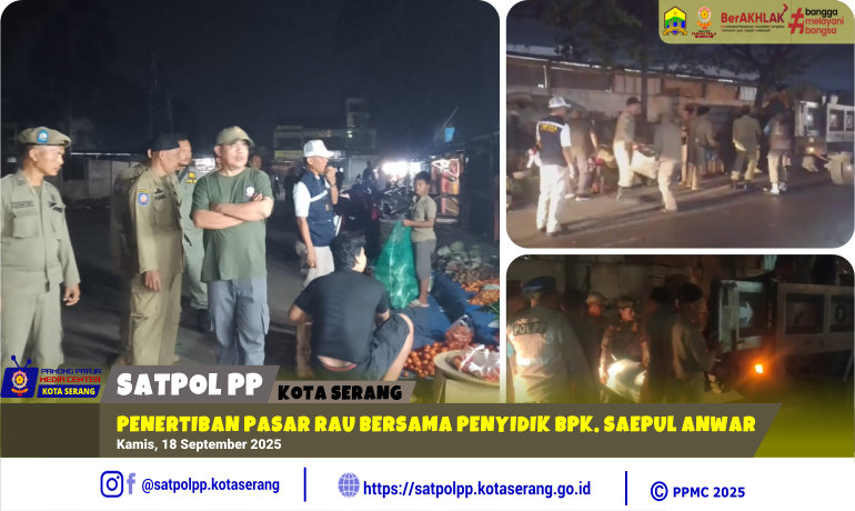 Penertiban Pasar Rau Bersama Penyidik Bpk Saeful Anwar