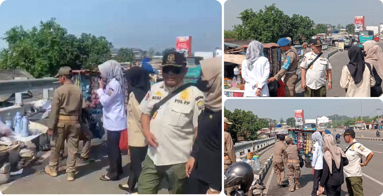 Penertiban Pedagang Area Jembatan Arya Wasangkara