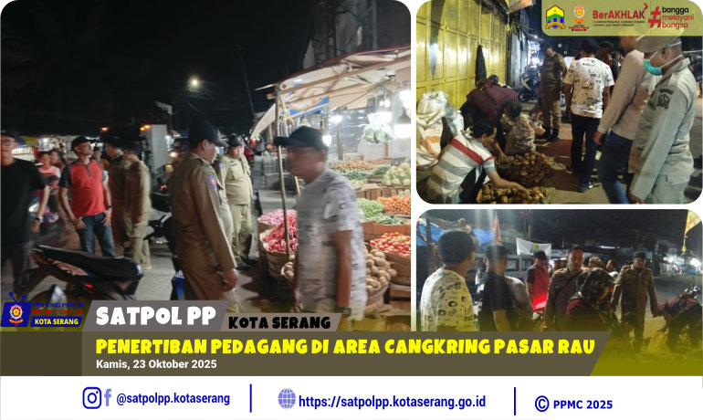 Penertiban Pedagang di Area Cangkring Pasar Rau