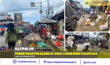 Penertiban Pedagang di Area Cangkring Pasar Rau