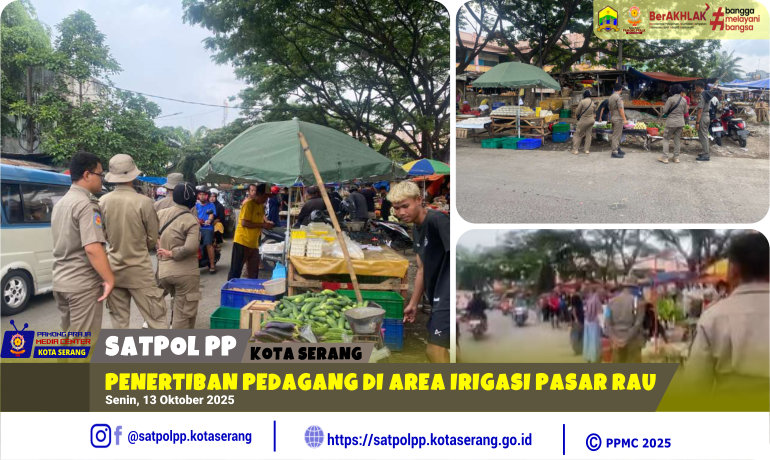 Penertiban Pedagang di Area Irigasi Pasar Rau