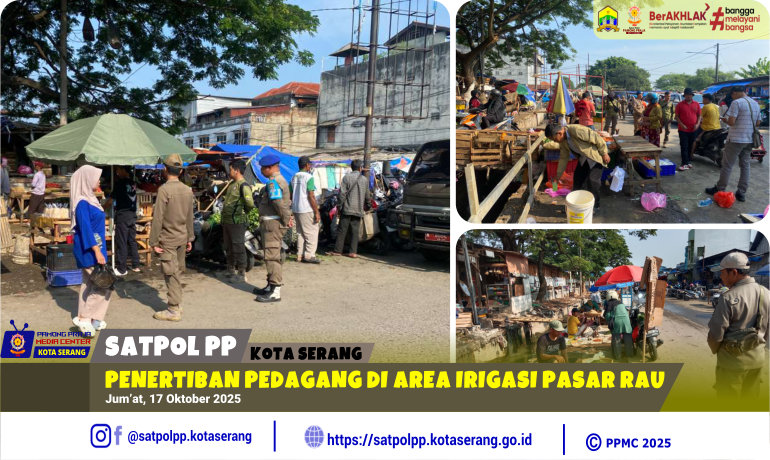 Penertiban Pedagang di Area Irigasi Pasar Rau