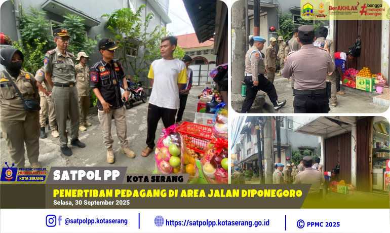 Penertiban Pedagang di Area Jalan Diponegoro