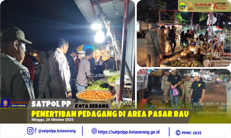 Penertiban Pedagang di Area Pasar Rau