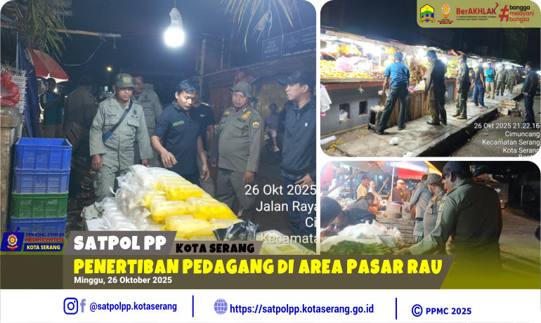 Penertiban Pedagang di Area Pasar Rau