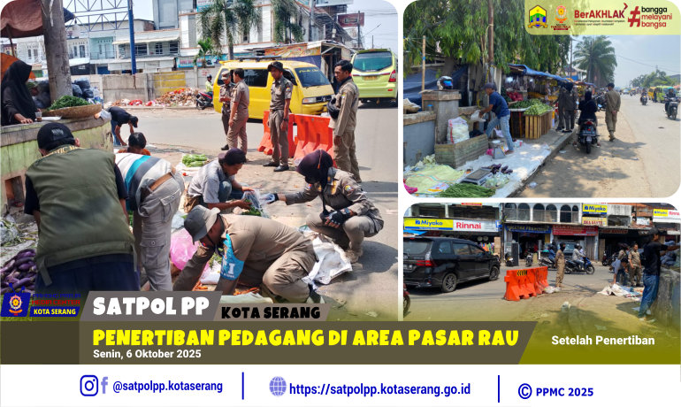 Penertiban Pedagang di Area Pasar Rau